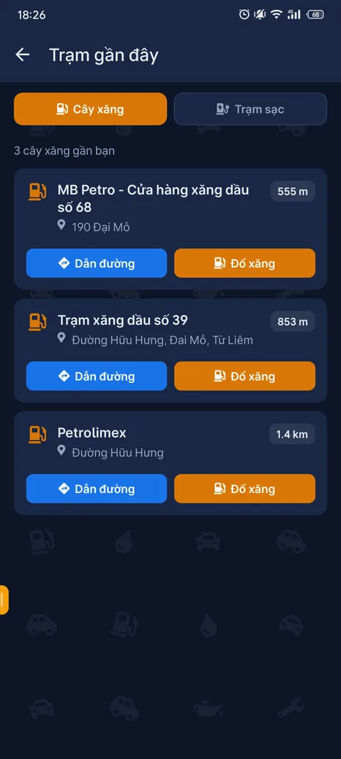 Tìm trạm sạc xe điện gần đây